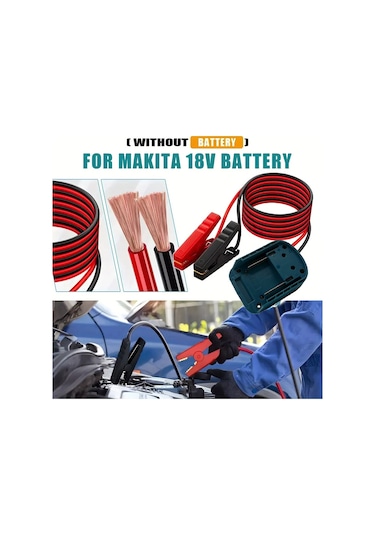 Suofeng 18v Makita Akülü Araç Jump Starter, 1.75m 12awg Kablolu, Abs + Bakır, Araç Acil Başlatıcı, Dış Etkinlikler İçin Güç Kaynağı