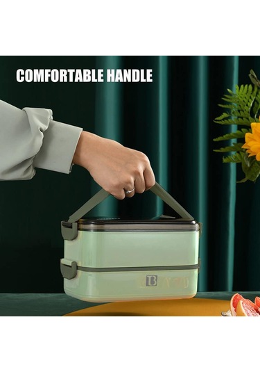 Geeroyoo 1.4l Paslanmaz Çelik 3 Bölmeli Taşınabilir Yemek Kabı - Sızdırmaz, Isı Koruyucu, Çocuk Ve Yetişkinler İçin Diğer