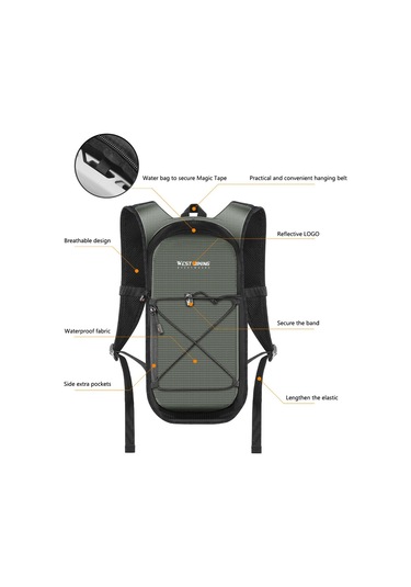 West Bıkıng Yp0707378 Bisiklet, Dağcılık İçin Yürüyüş Sıvı Alım Sırt Çantası Su Torbası Taşıyıcı Turuncu