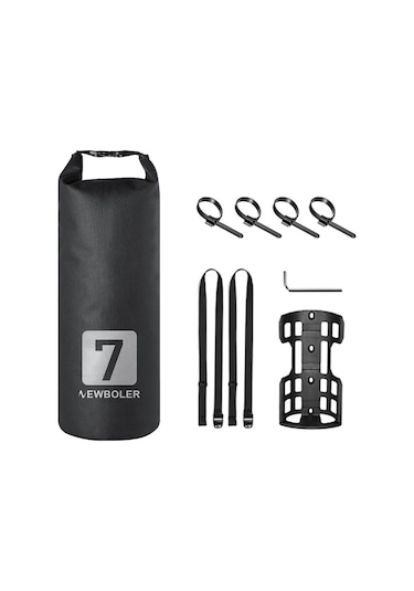 Geeksen Newboler Bisiklet Çatal Çantası 3l Siyah + Montaj Demiri - Nylon+tpu Su Geçirmez - Dağ Yolları Uzun Seyahatler İçin - 1 Set Paket Çok Renkli