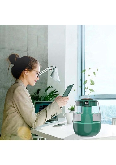 Samdoo J10 Yeşil Usb Nemlendirici: İki Fırtına Aynası, Sayısal Nem Göstergesi, Ev Kullanıma Uygun