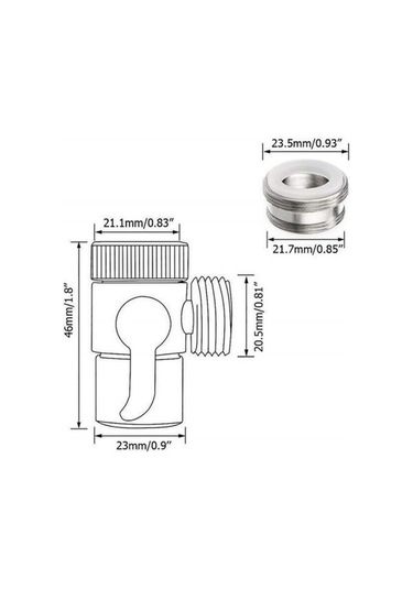Trendooze Temizlik Kolaylıklı Yüksek Performanslı Duş Başlığı Yönlendirici - Gümüş Gümüş