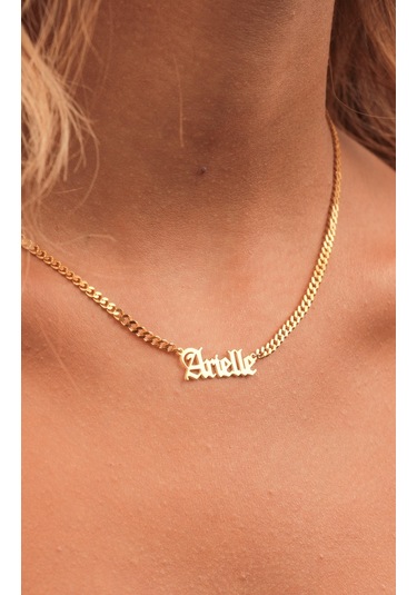 14 Ayar Altın Gurmet Zincir İsim Kolye