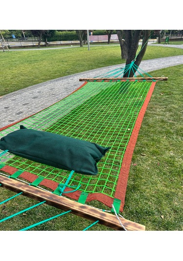 İstanbul Hamak - Joyful Düğümsüz Yeşil File Hamak