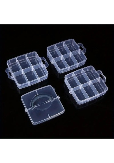 1 Adet Şeffaf Mücevher Saklama Kutusu Büyük Kapasiteli Bitirme Kutusu Kolye Yüzük Küpe Saklama Kutusu Mücevher Kutusu Süs Kutusu A