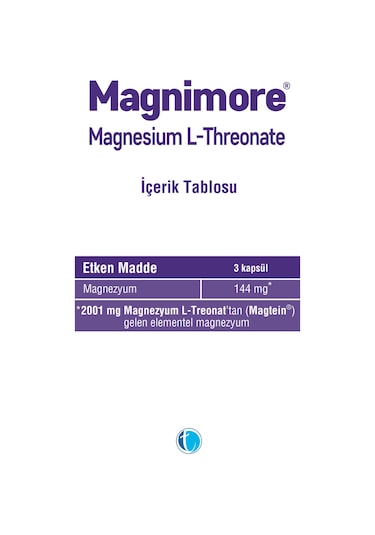 Tab Magnimore Magnesium L-Threonate 90 Kapsül