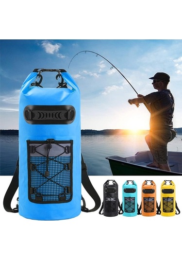 Flybuy Yüzer Su Geçirmez Sırt Çantası 20l Pvc Kayıkçılık, Balıkçılık Ve Akıntı İçin Sarı Dry Bag Sarı