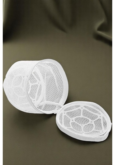 Fermuarlı Sütyen Ve Çamaşır Yıkama Filesi Hassas Çamaşır Yıkama Beyaz