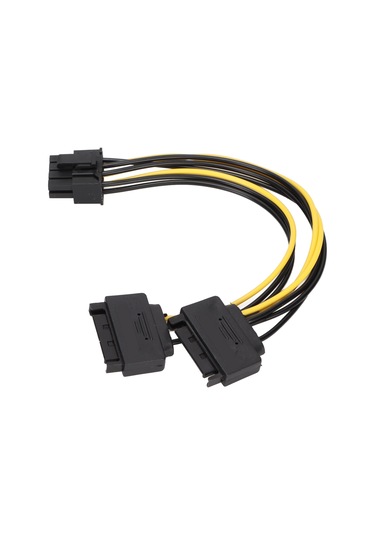 Mufunye 2 Adet Pcı-e 8pin 6+2pin Grafik Kart Güç Kablosu, Çift 15pin Sata'dan Dönüştürücü, Yüksek Akım Destekli, Bilgisayar Upgrade Ve Tamiri İçin