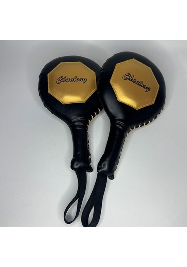 Pazly Suntek Taekwondo Kick Pad Kickboks Sparring Antrenman Siyah Altın Siyah - Altın