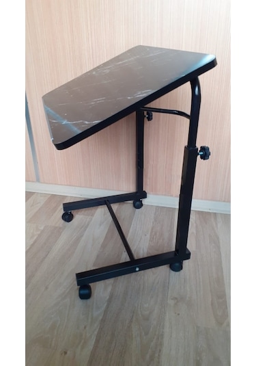 Depolife Tekerlekli Notebook Laptop Bilgisayar Çalışma Masası Eğimli