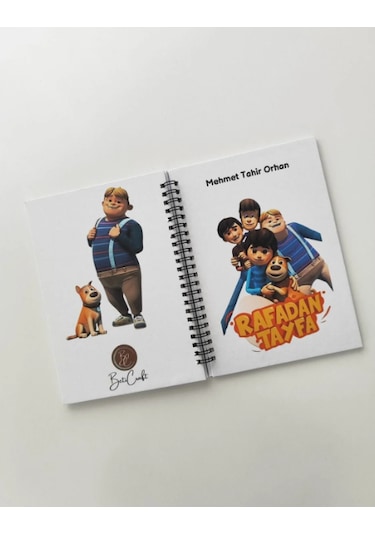 Rafadan Tayfa Temalı Spiralli Defter Beyaz