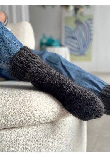 Siyah Erkek Keçi Tüyü Çorapları 195934716 Siyah
