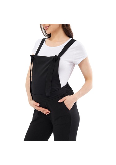 Luvmabelly Myra6400 Hamile Jogger Salopet-siyah