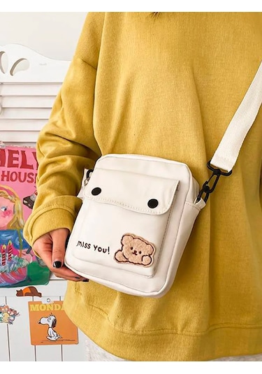 Tirbi Çocuklar İçin Gençler Omuz Çapraz Omuz Çantası 430415583 Beyaz