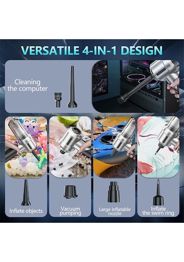 Crackedice El Tipi Araba Süpürgesi Kablosuz Katlanabilir Araba Süpürgesi