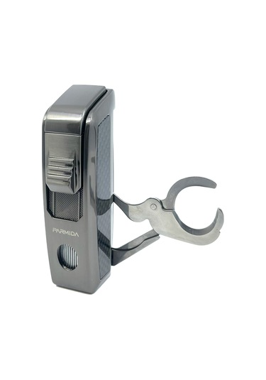 Parmida Puro Makaslı Jet Alev Puro Çakmağı - Gri