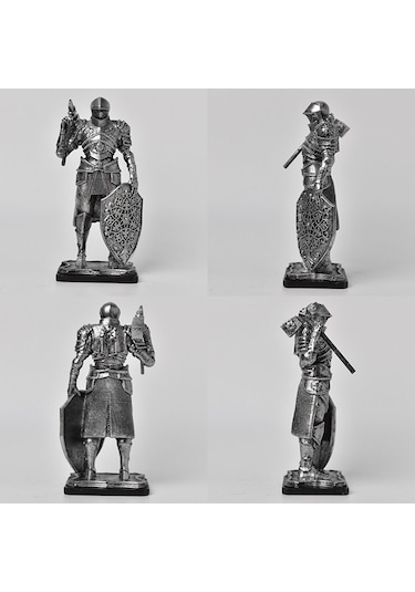 Suntek Şövalye Heykeli Hediye Koleksiyon Heykelciği Gümüş