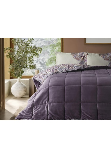 Doqu Home Serra Next Comforter Set Çift Kişilik Mor
