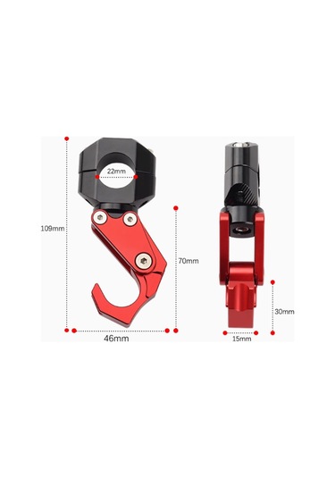 Universal Gidon Kask Askısı Kırmızı Siyah