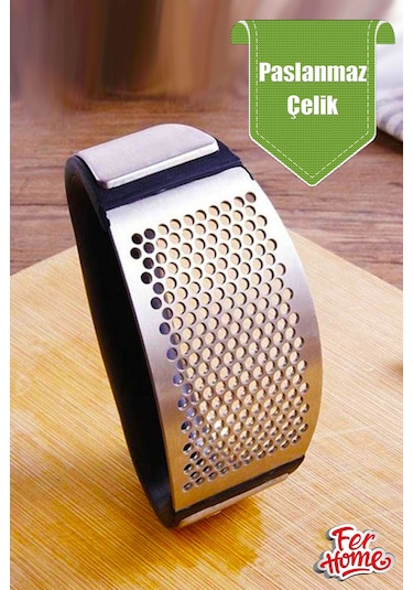 Sarımsak Ezici Tutma Kollu Paslanmaz Çelik Sarımsak Ezici