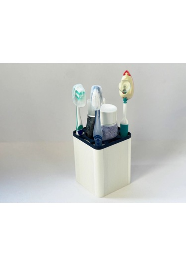 Okpax Diş Fırçalık Ve Diş Fırçası Kabı Yeni Model Beyaz