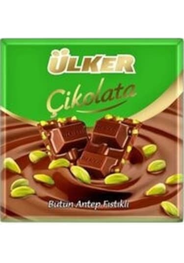 Ülker Bütün Antep Fıstıklı Kare Çikolata 6 x 65 G