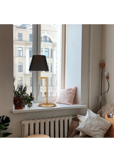 Favla Siyah Şapkalı Eskitme Ayarlanabilir Abajur Diğer