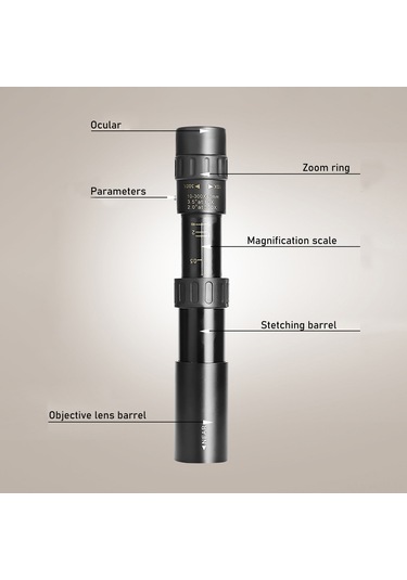 Suofeng 10-30x Bak4 Prisma Fmc Lens Monoküler Teleskop, Gece Görüşlü, Telefon Tutucu Ve Tripod İle, Doğa, Kuş İzleme, Kamp İçin