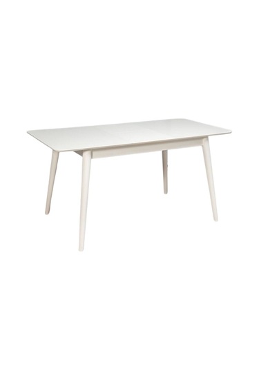 Ludovica Fransız Retro Still Açılır Ceviz Yemek Masası 90x170 Beyaz