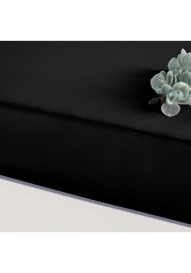 Linens Mix&Match Saten King Lastikli Çarşaf Siyah
