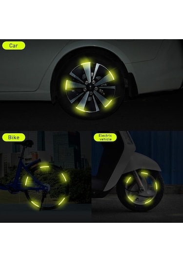 Beyaz 20 Adet Araba Tekerleği Yansıtıcı Etiket Lastik Tekerlek Göbeği Yansıtıcı Etiket Kişiselleştirilmiş Vücut Aydınlık Çıkartmalar 20pcs