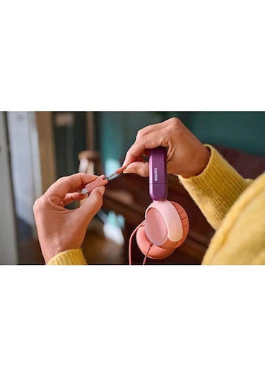 Philips Uyumlu  2000 Series Macenta Mor Unisex Çocuk Kulak Üstü Kablolu Kulaklık