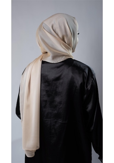 Sütlü Kahve Düz Klasik Şal Şifon Kumaş Janjan Abiye 202108 26 Sütlü Kahve