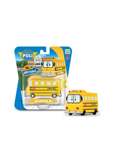 Robocar Poli Metal Araç Karakter Figürler - School B 83174 Standart