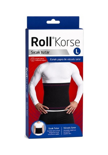 Roll Korse Siyah Large - Sıcak Tutar & Rahatlatır