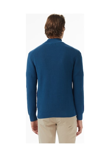 Nautica Erkek Mavi Classic Fit Kazak Düz S57300t Mavi