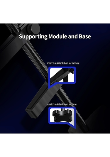 Yuntech01 Alüminyum Dikey Ekran Kartı Tutucu Gm962 - İki Nokta Destekli Soğutucu Sabitleme Aparatı Siyah