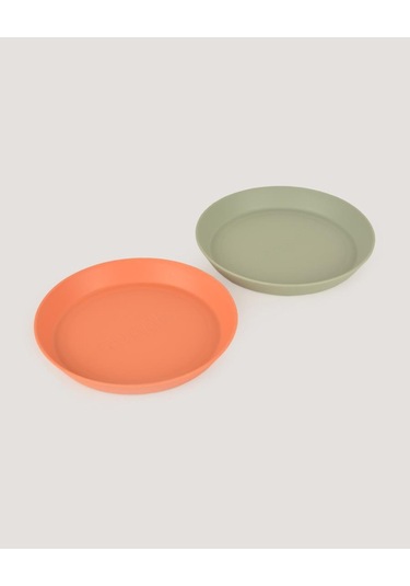 2'li Yuvarlak Tabak Sage Green-peach