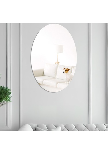 Sones 30cm X 20cm Oval Akrilik Ayna Stereo Duvar Çıkartmaları Ev Dekorasyonu Yumuşak Ayna Altın Diğer