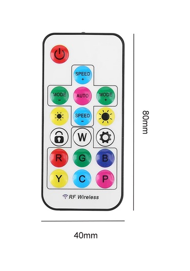 5v Rf Kablosuz Uzaktan Kumanda Akülü 2.4g Rgb Led Kontrol 17 Tuşları White 1 To 3