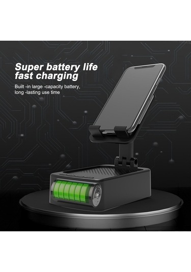 Besthome1 3'ü 1 Arada Katlanabilir Stand: Bluetooth Hoparlör, Usb Çıkış, 1500mah Pil