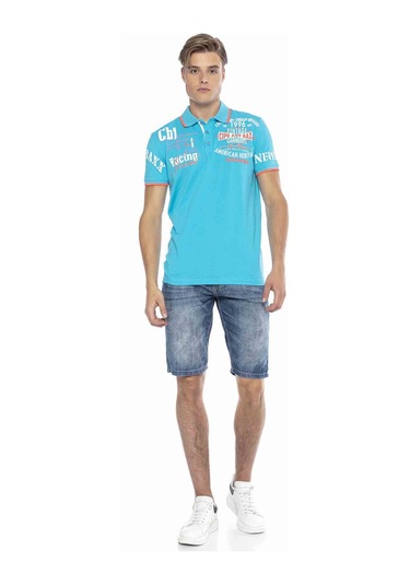 Ck217 Klasik Cep Basic Mavi Erkek Kot Kapri Şort Mavi