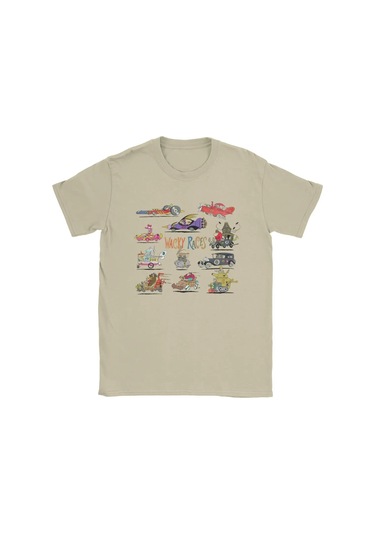 Champrınt 60'lar Tuhaf Yarışlar Erkek Pamuklu Tişört - Kısa Kollu O Boyun 4xl 5xl 6xlhaki Haki