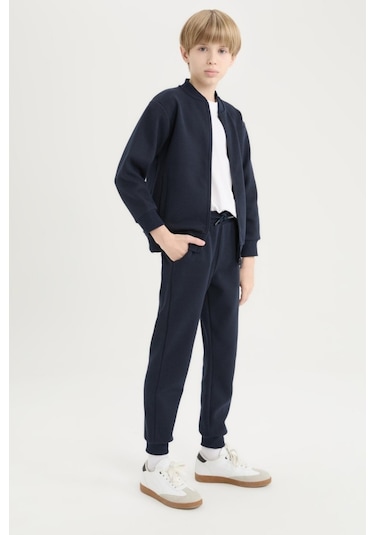 Erkek Çocuk Basic Jogger Paça Okul Eşofman Altı Ak-2350 Lacivert
