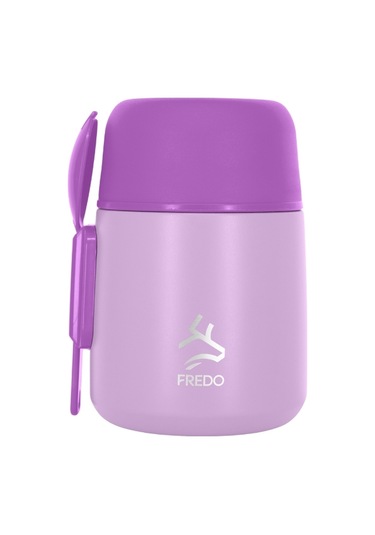 Duo Dine Bebek Lila Mama Kabı & Yemek Saklama Termosu, Mug - 8 Saat Sıcak, 12 Saat Soğuk Tutma 500 Ml Lila