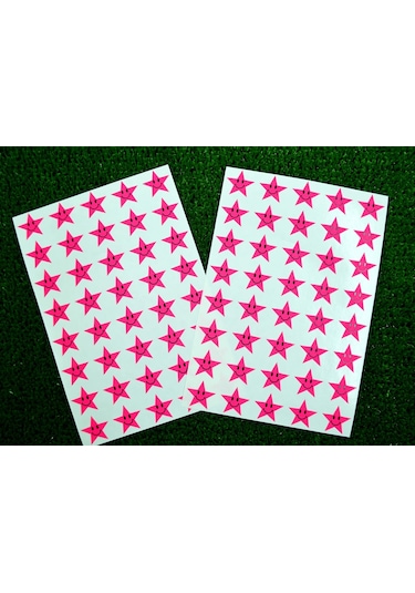 Tanex Tnx-306 Flo Yıldız Pembe Gülen Etiketi 17 MM 80 Adet