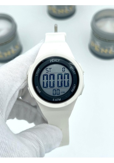Penly Su Geçirmez Dijital Çocuk Kol Saati 348 Model Beyaz +4 Renk Kronometre-alarmlı 5atm