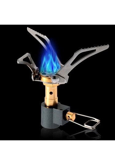 Artfulabode Süper Renkli Pişirme Ocak Mini Mekan Lixada Katlanabilir Kamp Hafif Gaz Dış Çok Cep Alevi 45g 3000w Lm Çok Renkli