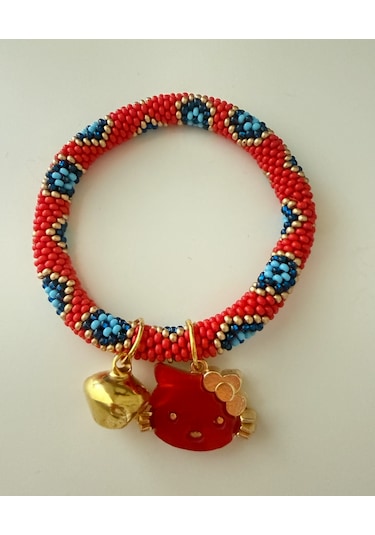 Chichibeads Kırmızı El Emeği Kedi Tasması
